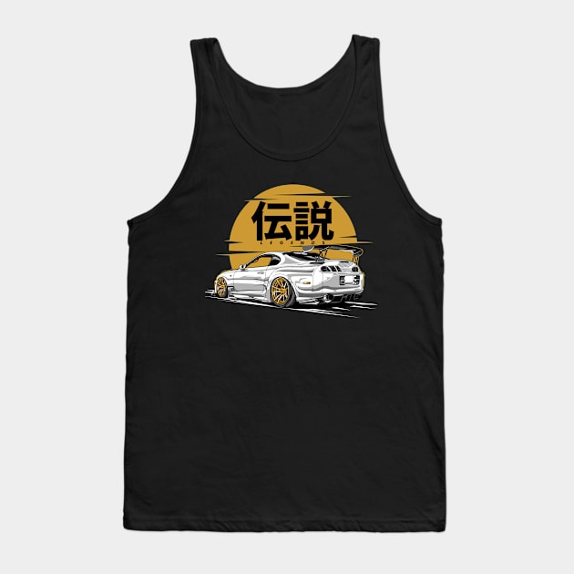 Supra 2JZ Turbo JDM Tuning Car 90s Tank Top by Automotive Apparel & Accessoires